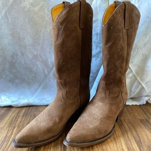 Men’s Rudel Brown Leather Cowboy Boots 10.5